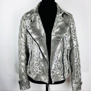 Snake Print Moto Jacket- KUT from the Kloth- Sz. M